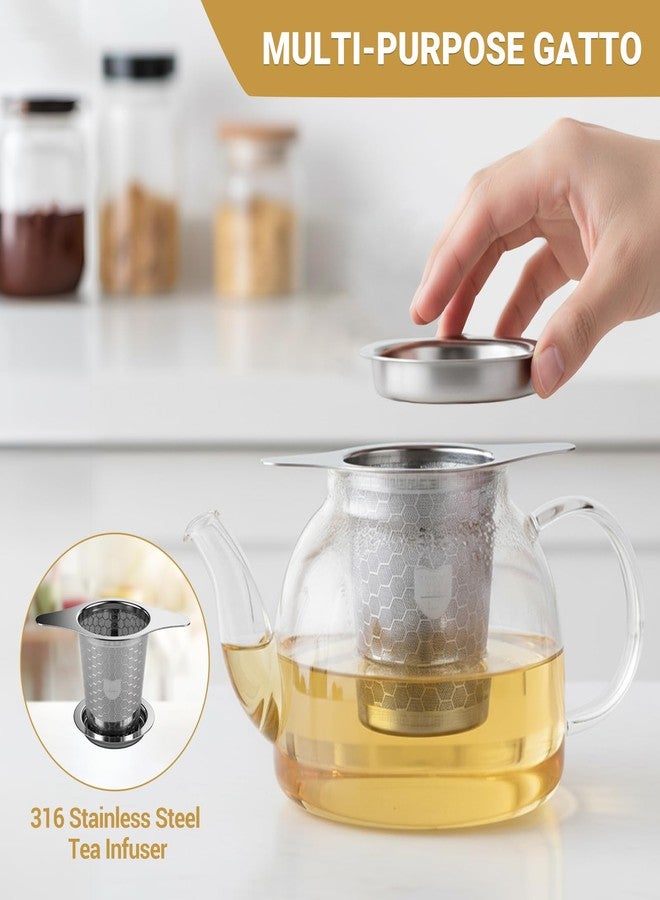 ANTYA 2 Packs 316 Stainless Steel Tea Strainer Extra Fine Mesh Infuser With Wide Rim Handles for Hanging on Teapots or Cups to Steep Loose Leaf Tea and Coffee - Image 4