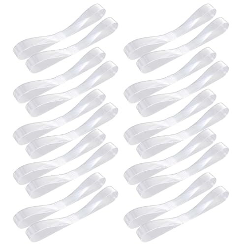Apausvcm 10 Pairs Transparent Invisible High Heel Shoe Straps, Elastic Shoe Straps for High Heels Silicone Ankle Anti Loose Shoe Laces Straps for Holding Loose High - Image 1