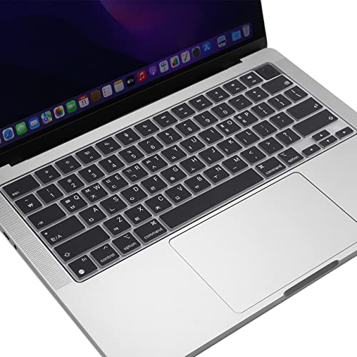 ProElife Korean Keyboard Cover Skin for 2024-2022 MacBook Air 13.6 15 inch M3 M2 A3113/A3114/A2681/A2941 & 2023-2021 MacBook Pro 14 16.2 inch M3 M2 M1 Pro/Max A2918/A2992/A2779/A2780/A2991 Accessory - Image 3