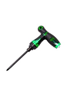 Dayish Dayish 2 in 1 TRatchet Screwdriver Interchangeable Phillips and Slotted Magnetic Hand Tool with T Shape Multifunctional Nonslip Handle Home Repair Screwdriver Kit Green  - Image 1