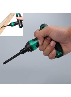 Dayish Dayish 2 in 1 TRatchet Screwdriver Interchangeable Phillips and Slotted Magnetic Hand Tool with T Shape Multifunctional Nonslip Handle Home Repair Screwdriver Kit Green  - Image 2