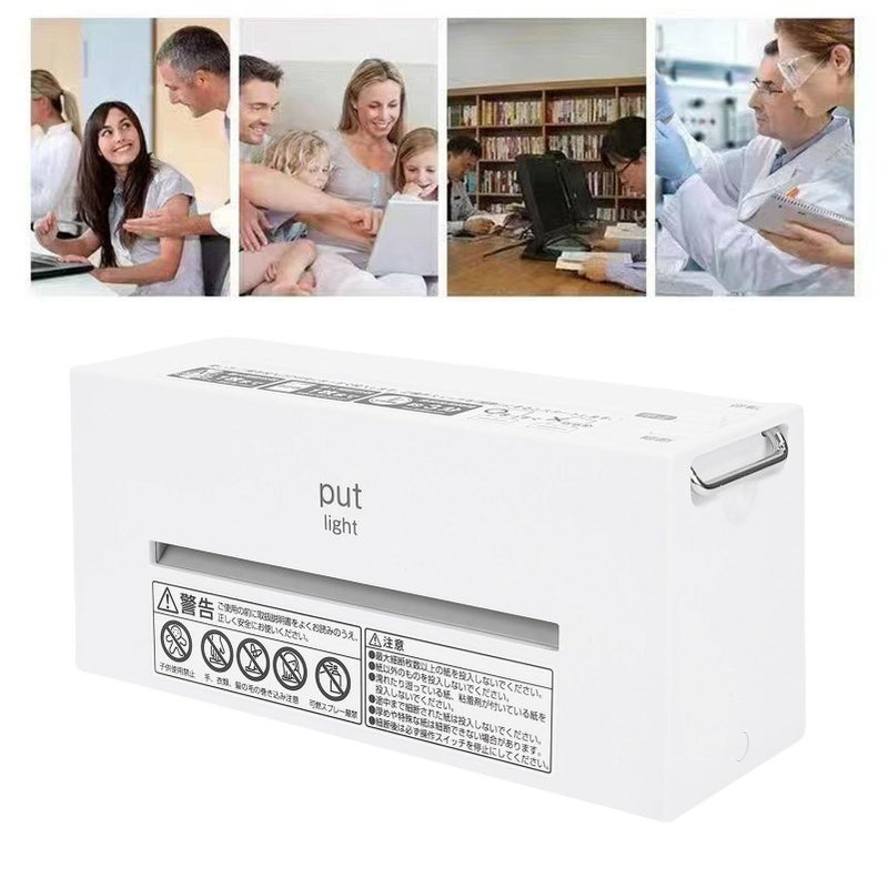 JTLB Battery Powered Portable Mini Paper Shredder Electric A5 Document Shredder Low Noise Lightweight Design For Home Office Black - Image 4