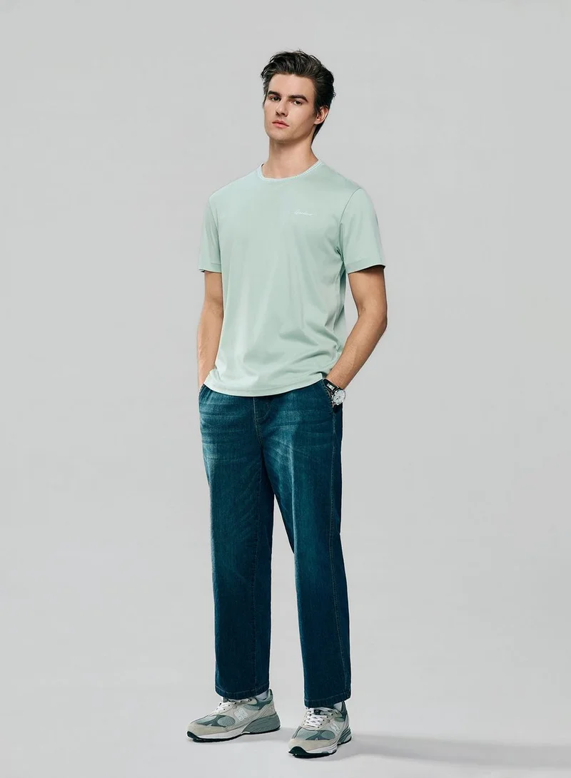 GIORDANO Men's Slim Fit Liquid Touch Cotton Tee