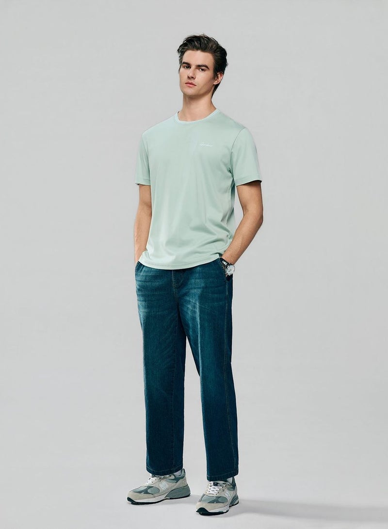 GIORDANO Men's Slim Fit Liquid Touch Cotton Tee - Image 2