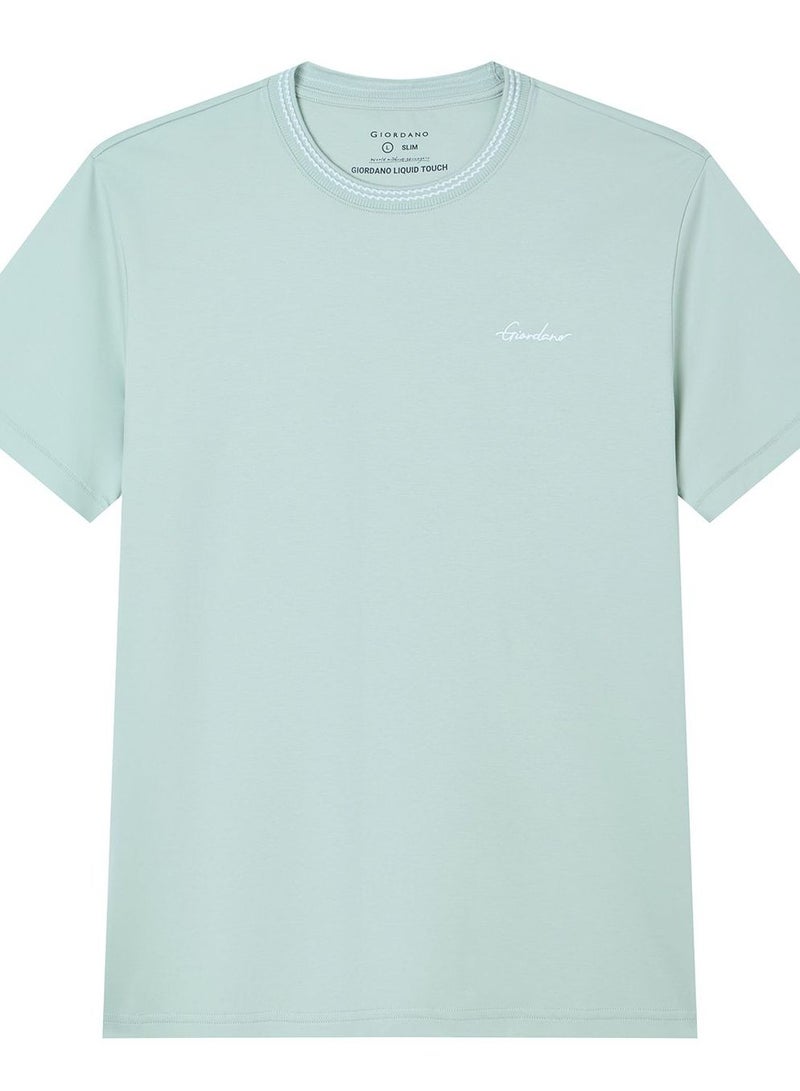 GIORDANO Men's Slim Fit Liquid Touch Cotton Tee - Image 3