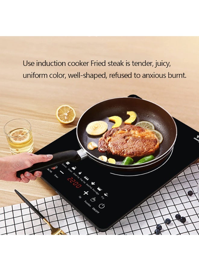 Brinaoki Portable Induction Cooktop Induction Stove Burner With Ultra Thin Body,Low Noise Hot Plate With Sensor Touch Single Electric Cooktops Countertop Stoveck - Image 3
