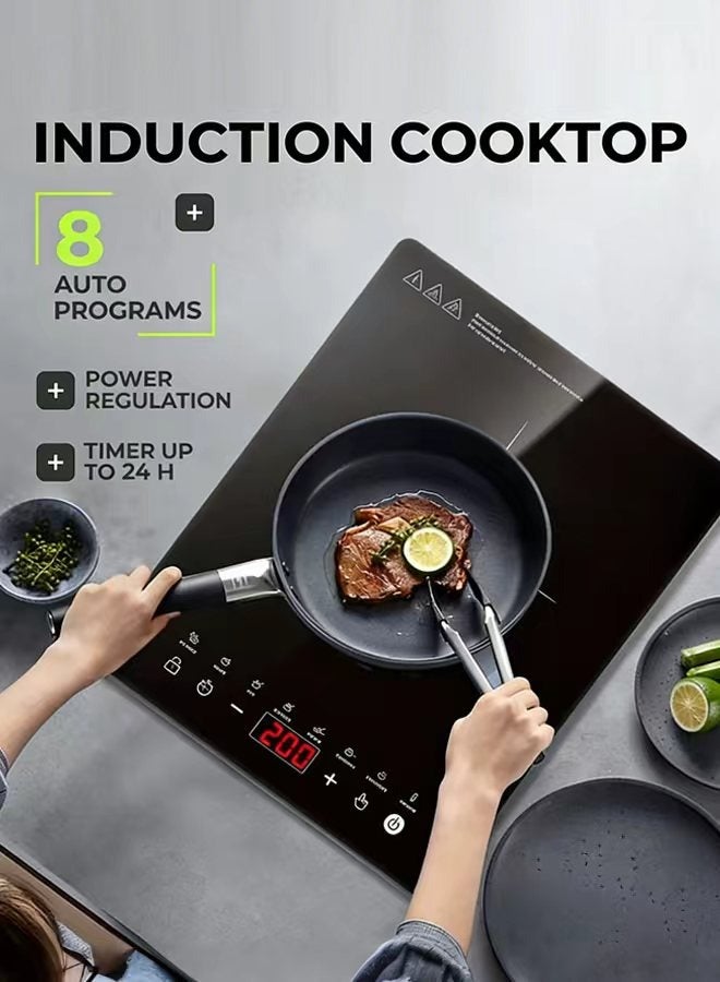 Brinaoki Portable Induction Cooktop Induction Stove Burner With Ultra Thin Body,Low Noise Hot Plate With Sensor Touch Single Electric Cooktops Countertop Stoveck - Image 1