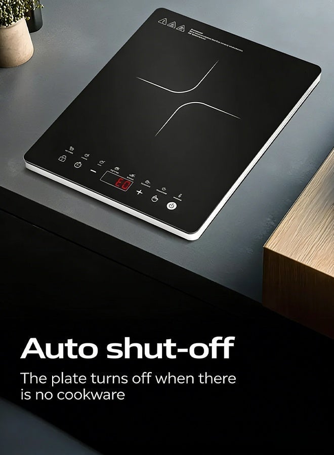 Brinaoki Portable Induction Cooktop Induction Stove Burner With Ultra Thin Body,Low Noise Hot Plate With Sensor Touch Single Electric Cooktops Countertop Stoveck - Image 2