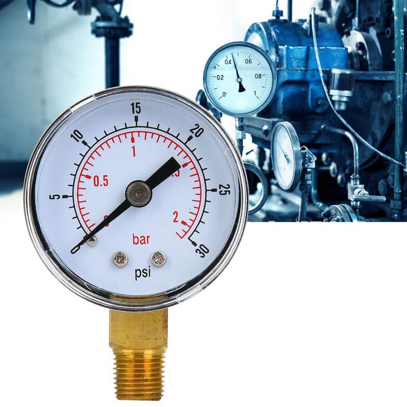 Glycerine Filled Pressure Gauge 1 8 Inch BSPT 0 30 Psi 0 2 Bar For Air Oil Water - Image 4