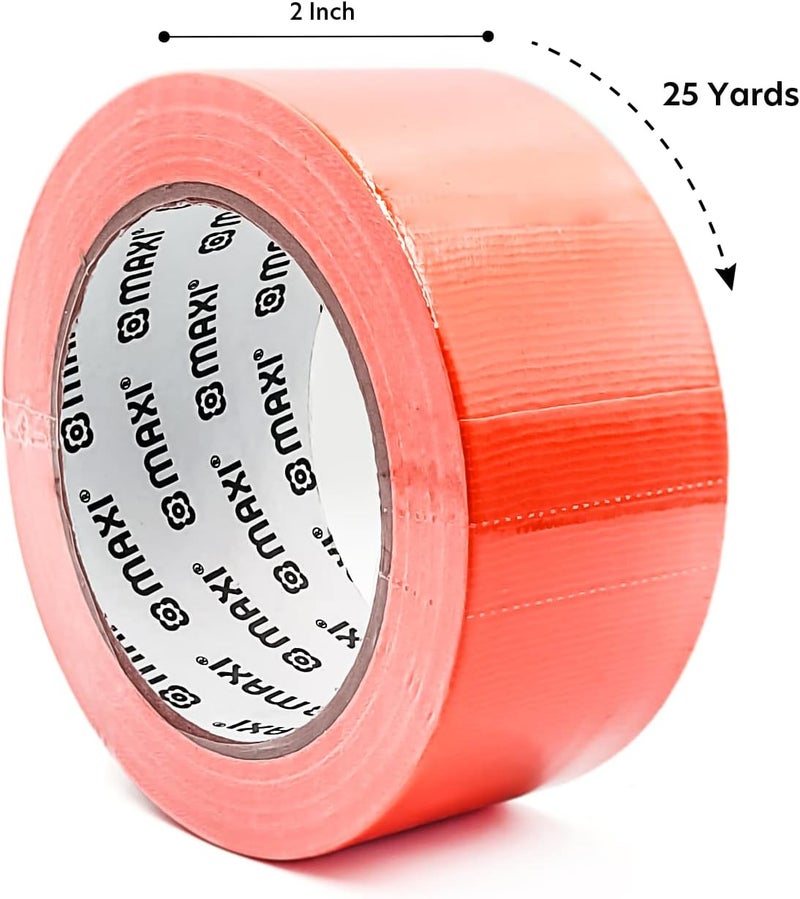 Maxi 48mm x 25 Yards Red Duct Tape - Waterproof Heavy Duty Adhesive for Patching and Sealing - Image 2