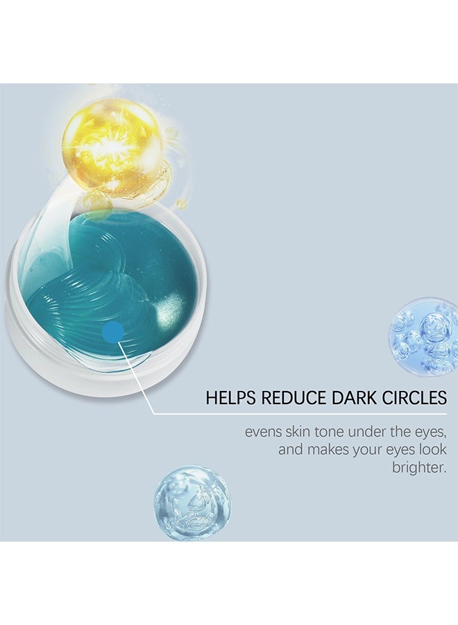 إيلهو لاصقة جل العين ، 60 قطعة لصقات تحت العين مع الكافيين وحمض الهيالورونيك ، إزالة فعالة للهالات السوداء ، الانتفاخ وحقيبة العين ، تفتيح ، ترطيب ، مضاد للتجاعيد والتبريد - Image 2