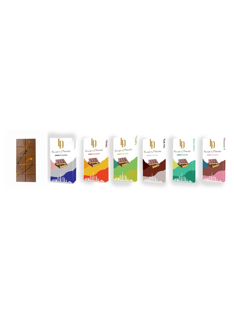 Le Damas LD Dubai Chocolate Milk  Kunafa Pistachio 120g Bar (Tasty) - Image 2