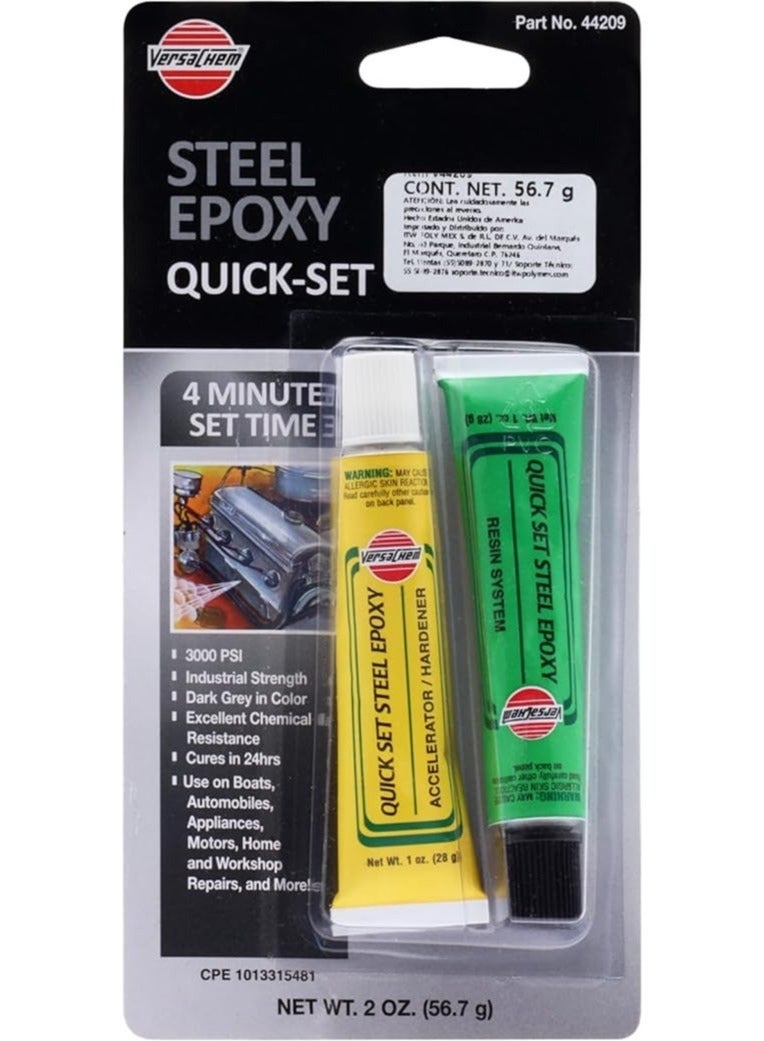 Versachem 44209 4-Minute Epoxy Steel-2 Tube Set - Image 1