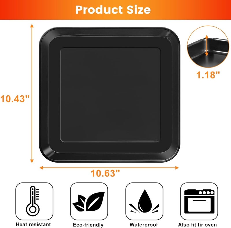 oecue 10" × 10" Baking Pan for Breville Compact Smart Oven，Food Grade Non-stick Toaster Replacement Parts Accessories Compatible with Breville Mini Smart Toaster Oven, Dishwasher Safe - Image 2