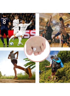 Sweet seven Broken Toe Wraps 15 PCS of Toe Bandages Protectors Hammer Toe Separator Splints Cushioned Corrector Corrector for Overlapping Toes for Broken Toe Hammer Toe Bent Toes (Skin) Medium  - Image 3