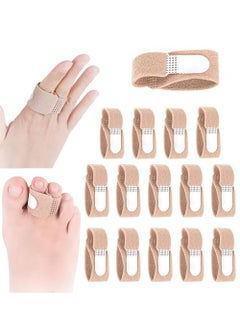 Sweet seven Broken Toe Wraps 15 PCS of Toe Bandages Protectors Hammer Toe Separator Splints Cushioned Corrector Corrector for Overlapping Toes for Broken Toe Hammer Toe Bent Toes (Skin) Medium  - Image 1