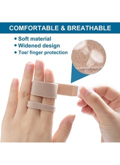 Sweet seven Broken Toe Wraps 15 PCS of Toe Bandages Protectors Hammer Toe Separator Splints Cushioned Corrector Corrector for Overlapping Toes for Broken Toe Hammer Toe Bent Toes (Skin) Medium  - Image 2