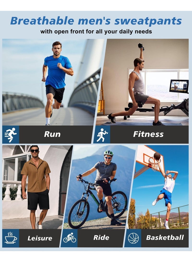 Zoofly Gym Shorts for Men Quick Dry 2 Pack Running Shorts Fitness Sports Adult Pants Soft Breathable With Zip Pockets - Image 2