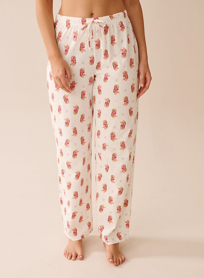 La Vie en Rose Gingerbread Print Cotton PJ Set - Image 5