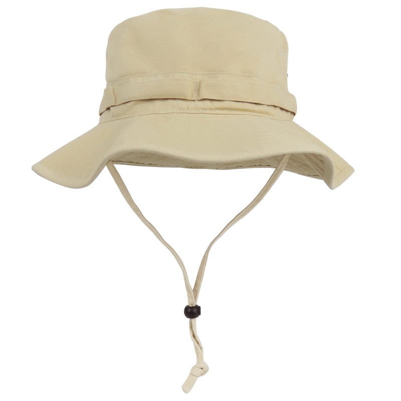 Phaiy Bucket Hat Wide Brim UV Protection Sun Hat Boonie Hats Fishing Hiking Safari Outdoor Hats for Men and Women Beige - Image 2