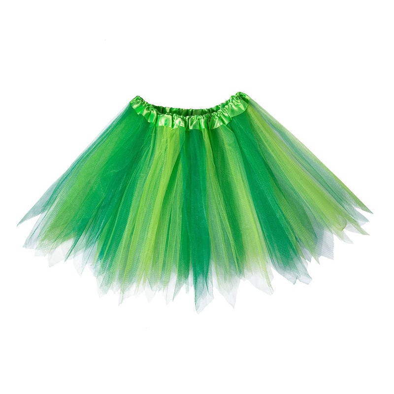 Liatunou Layered Tulle Tutu for Women and Teen Girls, Running Skirts 80S Princess Ballet Dance Skirts Tutu for St.Patrick's Day/Halloween Party Favors (Light Green) - Image 1