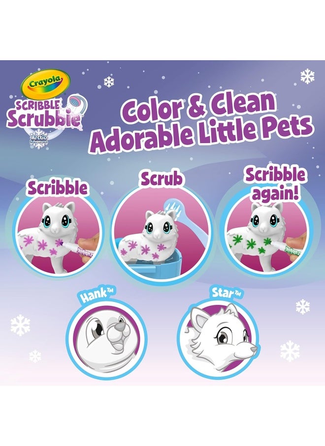 Crayola حقيبة تخزين قابلة للتغيير باللون من Scribble Scrubbie Pets Arctic Igloo هدية للبنات والأولاد  - Image 2