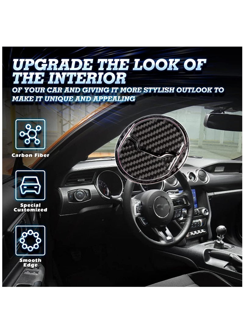 Genuine Soft Carbon Fiber AC Outlet Cover Trim for Ford Mustang (2015-2017) - Perfect Fit and Stylish Upgrade for Your Vehicle's Interior. - Image 4