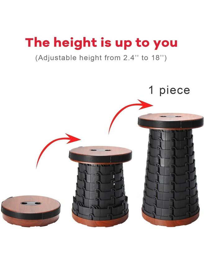 PADOM Upgrade Version Portable Telescoping Stool Retractable, Bearing 180Kg, Hight Adjustable Easily, Folding Stool For Garden Camping Stools Fishing Hiking Traveling Bbq, Patent Design - Image 5