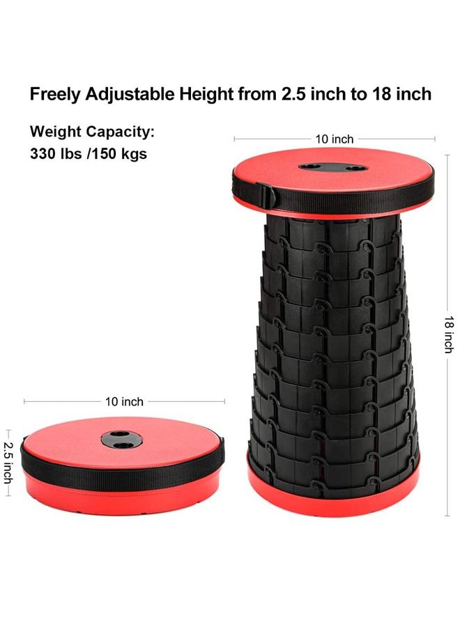 PADOM Upgrade Version Portable Telescoping Stool Retractable, Bearing 180Kg, Hight Adjustable Easily, Folding Stool For Garden Camping Stools Fishing Hiking Traveling Bbq, Patent Design - Image 3