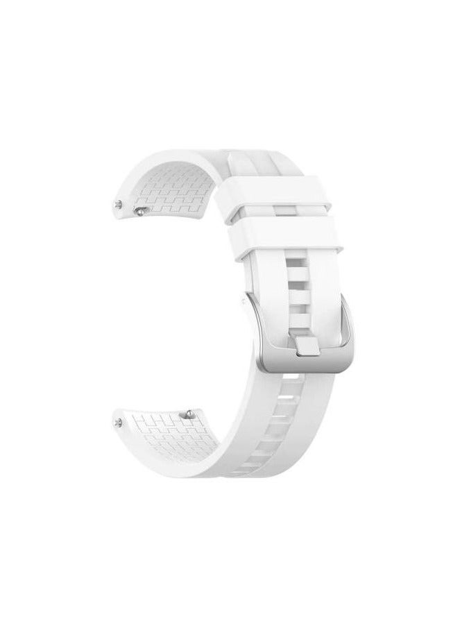 ten.tech 22mm Matte Silicone Sport Watch Band Compatible with Samsung Galaxy Watch 3 45mm / Gear S3 Frontier Classic 22mm / Galaxy Watch 46mm by Teen Tech – White - Image 1