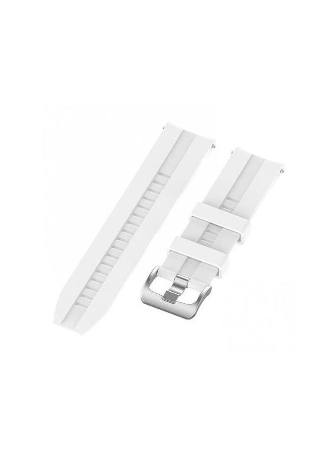ten.tech 22mm Matte Silicone Sport Watch Band Compatible with Samsung Galaxy Watch 3 45mm / Gear S3 Frontier Classic 22mm / Galaxy Watch 46mm by Teen Tech – White - Image 2