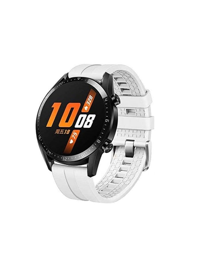 ten.tech 22mm Matte Silicone Sport Watch Band Compatible with Samsung Galaxy Watch 3 45mm / Gear S3 Frontier Classic 22mm / Galaxy Watch 46mm by Teen Tech – White - Image 3