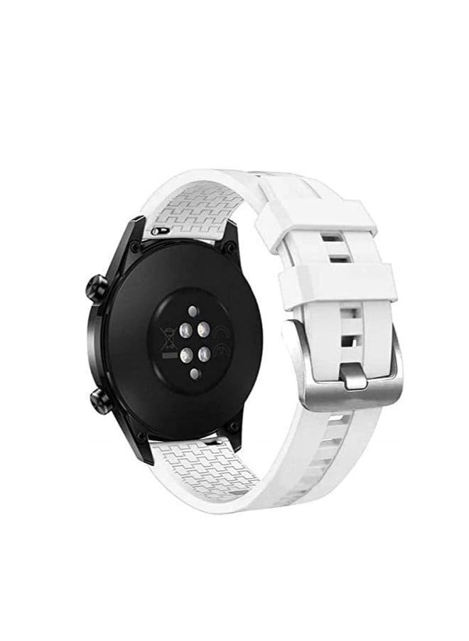 ten.tech 22mm Matte Silicone Sport Watch Band Compatible with Samsung Galaxy Watch 3 45mm / Gear S3 Frontier Classic 22mm / Galaxy Watch 46mm by Teen Tech – White - Image 4