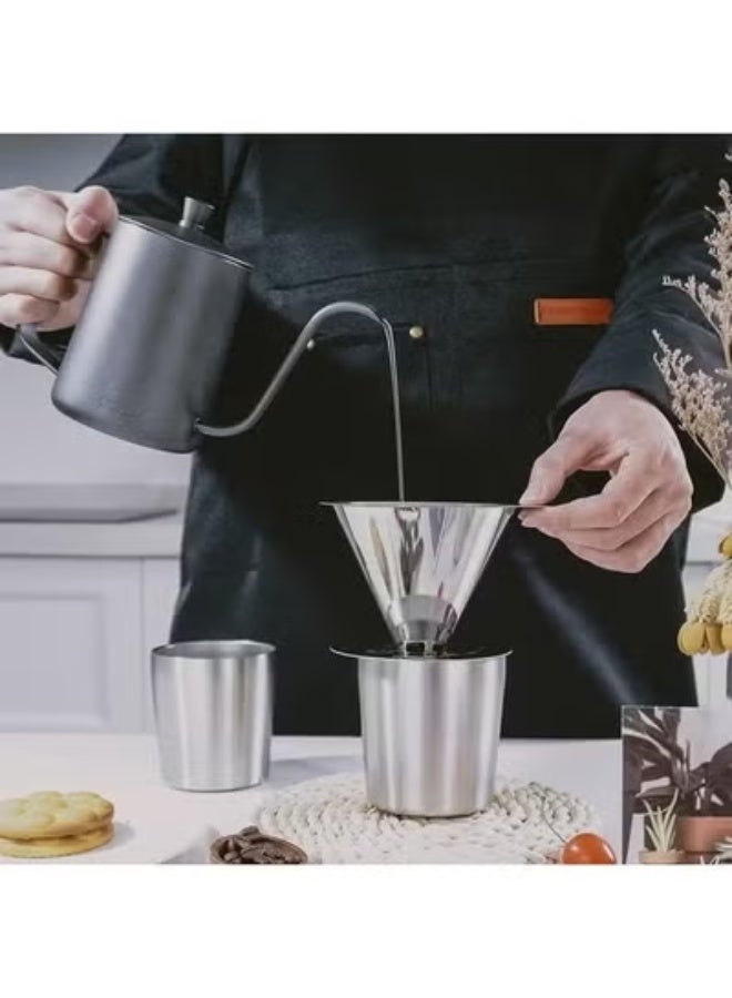 إلترازون All-in-One Pour Over Coffee Maker Set with Kettle, Scale, Server, Grinder, Filter Paper, and Ceramic Cup – Perfect for Travel, Camping, and Home Use – Compact, Portable, Easy-to-Use Coffee Brewing Kit for Fresh Barista-Quality Coffee Anywhere - Image 2