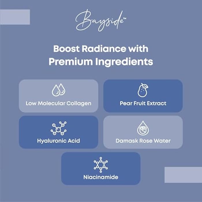 Bayside Collagen Face Mask | Hydrating Beauty Skincare Face Mask for Glass Skin, Revitalizing Overnight Collagen Facial Mask for Wrinkles, Selfcare Sheet, Moisturizing Facial Skin Care Product for Women & Men - Image 4