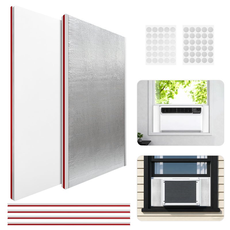 YIYAO Window AC Insulation Kit - Foam Seal Panels for Air Conditioner, Blocks Cold & Heat Leaks, All Season Weather Stripping (Summer/Winter) - Image 1