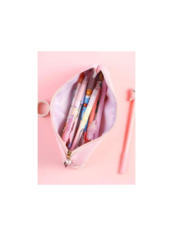 Mini pencil case Korean simple  to girl  pencil case  canvas large capacity stationery - Image 2
