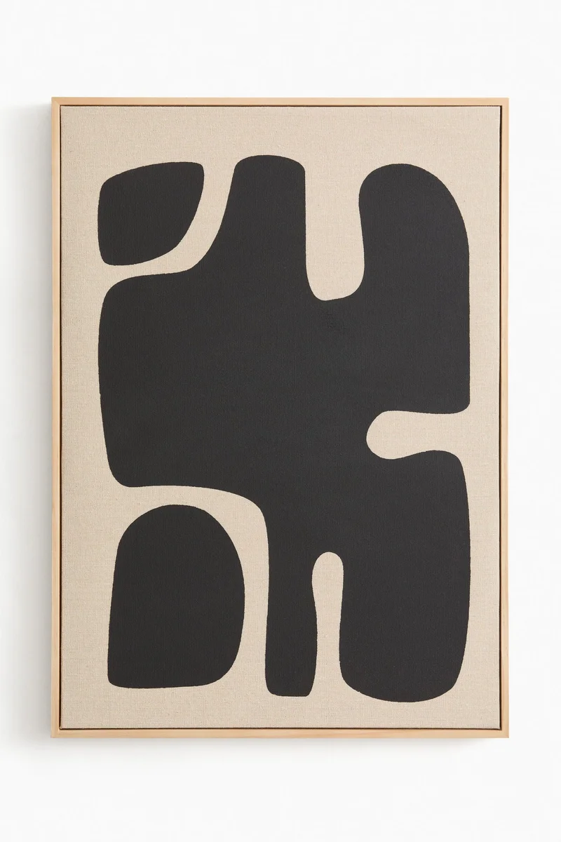 اتش اند ام لوحة جدارية من مزيج الكتان