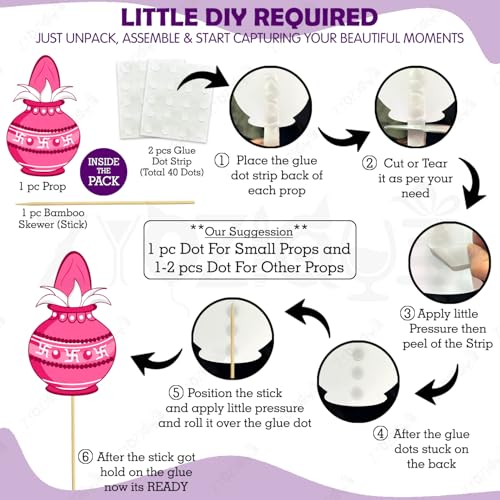 Zyozique® Shubh Annaprashan Ceremony Paper Banner & Photo Booth Props| Baby Annaprashan Backdrop Decorations Kit (Pack Of 17) - Image 4