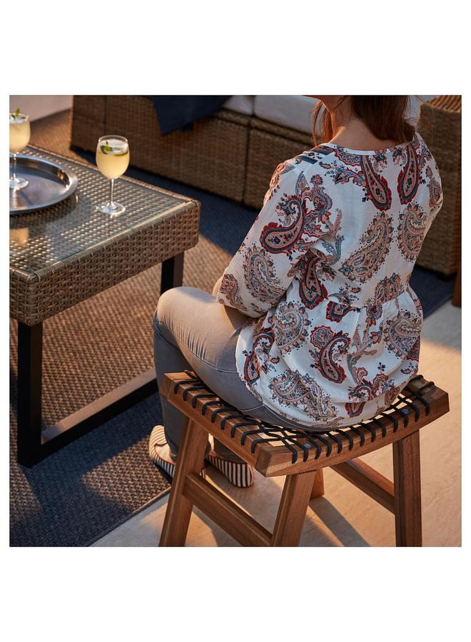 erorex Stool, Outdoor, Light Brown Stained, 48X35X43 Cm - Image 4