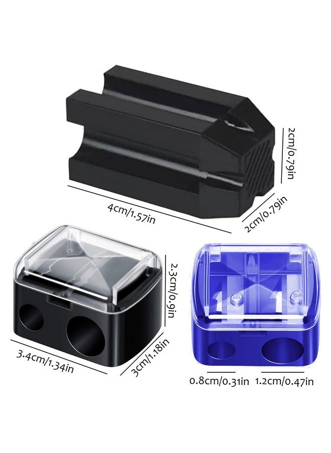 Caliee - 3 Pack Makeup Pencil Sharpener 4 In 1 Eyebrow Makeup Sharpening Tool Duckbill Shape Eyebrow Pencil Sharpener Travel-Friendly Cosmetic Pencil Sharpener Set - Image 1