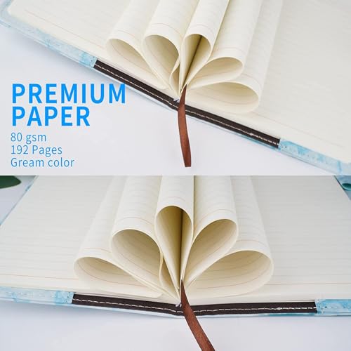 AMENDAS Waterproof Leather Marble Diary with Lock Refillable Secret Journal with Lock and Cute Notebooks, Password Girls Diary with Combination Lock - Image 3