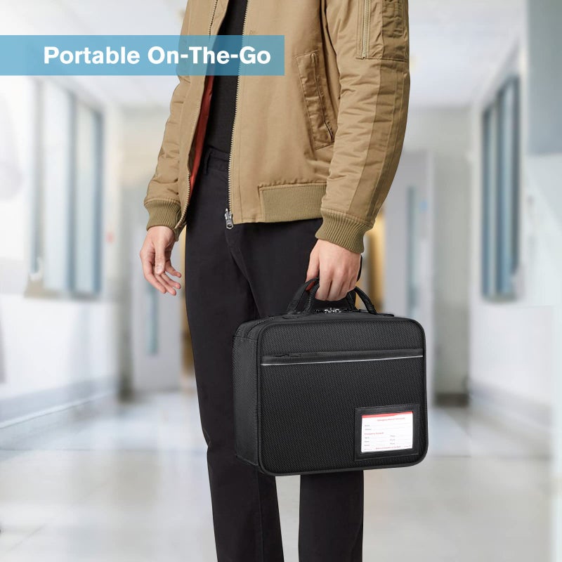 SITHON Pill Bottle Organizer Medicine Storage Bag Medication Travel Carrying Case Manager with Handle, Fixed Pockets for Medications, Vitamins, Medical Supplies, Black - Image 5