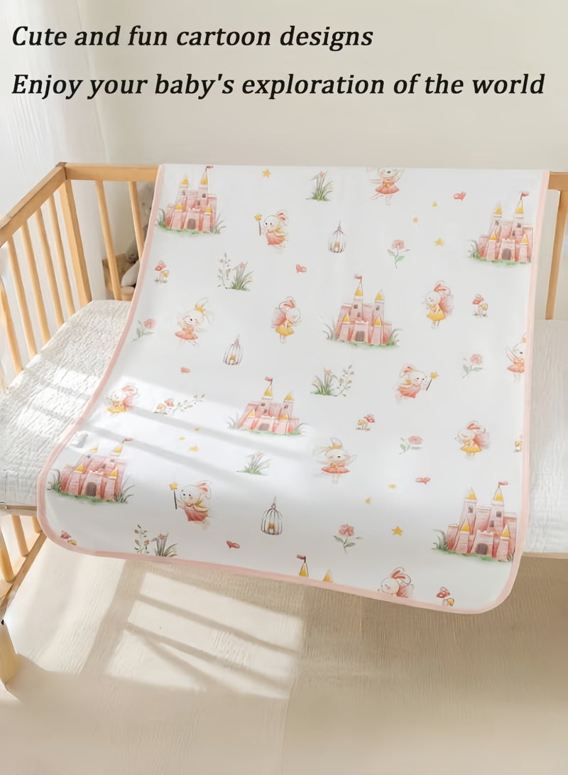 Comysubao 70×50cm Baby Waterproof Bed Pad Baby Waterproof Changing Pad Liners Waterproof Bed sheet Bed Wetting Pads Washable for Kids Toddler Potty Training Pads for Pack n Play/Crib/Mini Crib Reusable Incontinence Underpads for Kids/Adult/Pets - Image 3