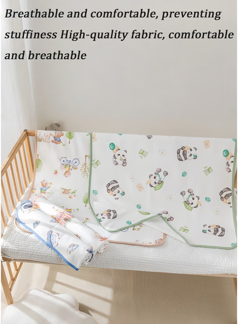 Comysubao 70×50cm Baby Waterproof Bed Pad Baby Waterproof Changing Pad Liners Waterproof Bed sheet Bed Wetting Pads Washable for Kids Toddler Potty Training Pads for Pack n Play/Crib/Mini Crib Reusable Incontinence Underpads for Kids/Adult/Pets - Image 5