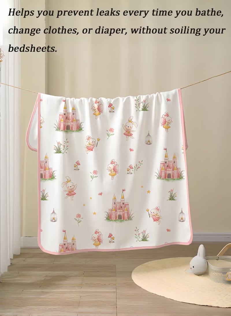 Comysubao 70×50cm Baby Waterproof Bed Pad Baby Waterproof Changing Pad Liners Waterproof Bed sheet Bed Wetting Pads Washable for Kids Toddler Potty Training Pads for Pack n Play/Crib/Mini Crib Reusable Incontinence Underpads for Kids/Adult/Pets - Image 2