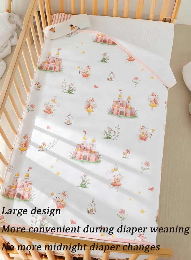 Comysubao 70×50cm Baby Waterproof Bed Pad Baby Waterproof Changing Pad Liners Waterproof Bed sheet Bed Wetting Pads Washable for Kids Toddler Potty Training Pads for Pack n Play/Crib/Mini Crib Reusable Incontinence Underpads for Kids/Adult/Pets - Image 4