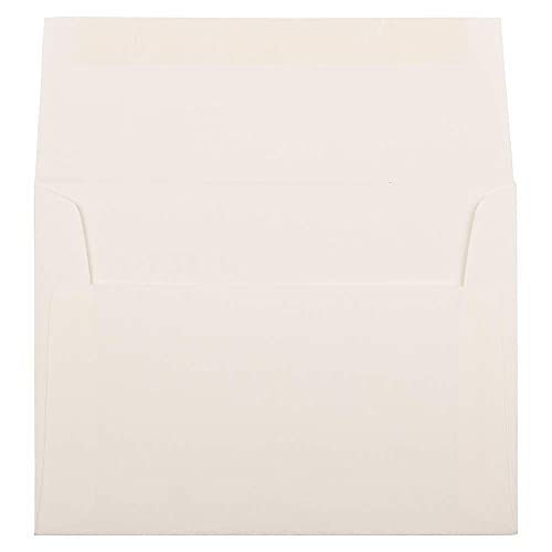 JAM PAPER A6 Strathmore Invitation Envelopes - 4 3/4 x 6 1/2 - Natural White Linen - 50/Pack - Image 2