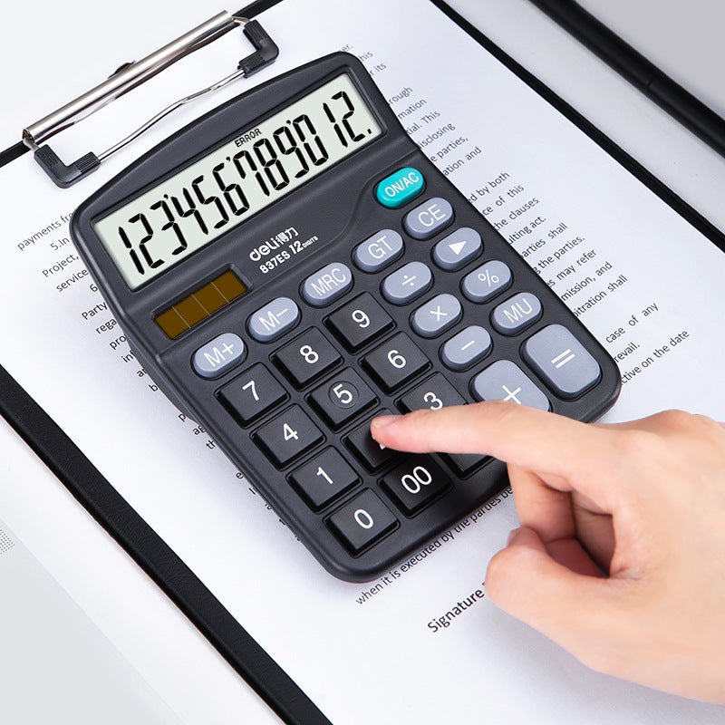 Deli 837 Series Desktop Calculator (Black/Blue/Green/Pink/Light Blue/Light Green/White) (Unit) - Image 5