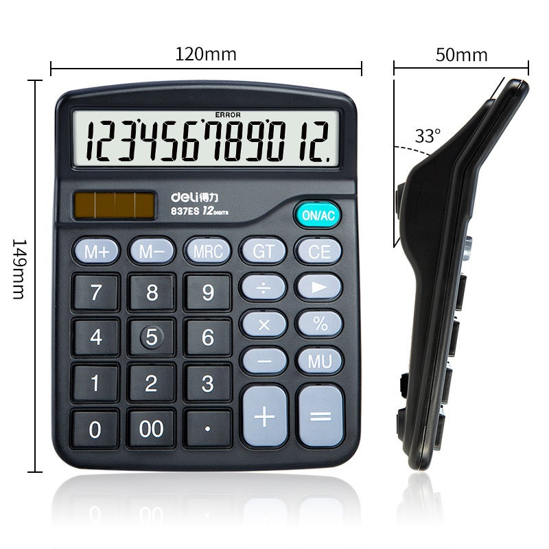 Deli 837 Series Desktop Calculator (Black/Blue/Green/Pink/Light Blue/Light Green/White) (Unit) - Image 3